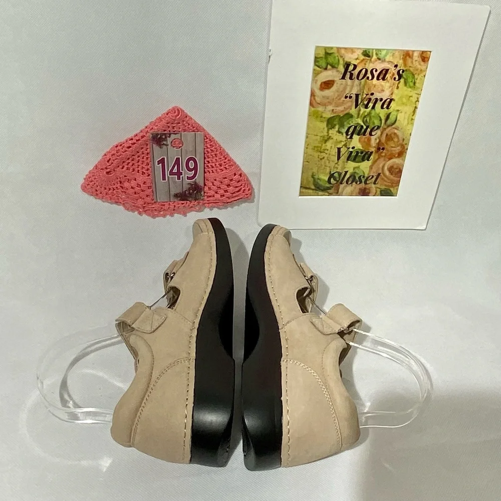 Propet Pedic Walker Sandals Dusty Tan Nubuck NW/OT Adjustable Straps - Picture 9 of 15